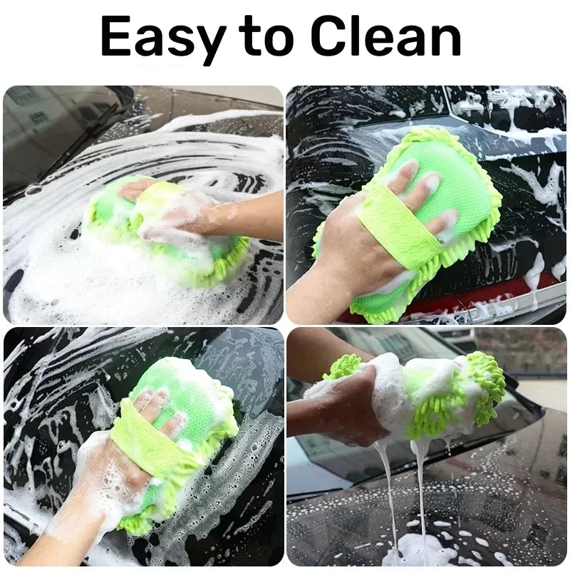 1Pcs Microfiber Car Washer Sponge Cleaning Car Care Detailing Brushes Washing Towel Auto Gloves Styling Accessories