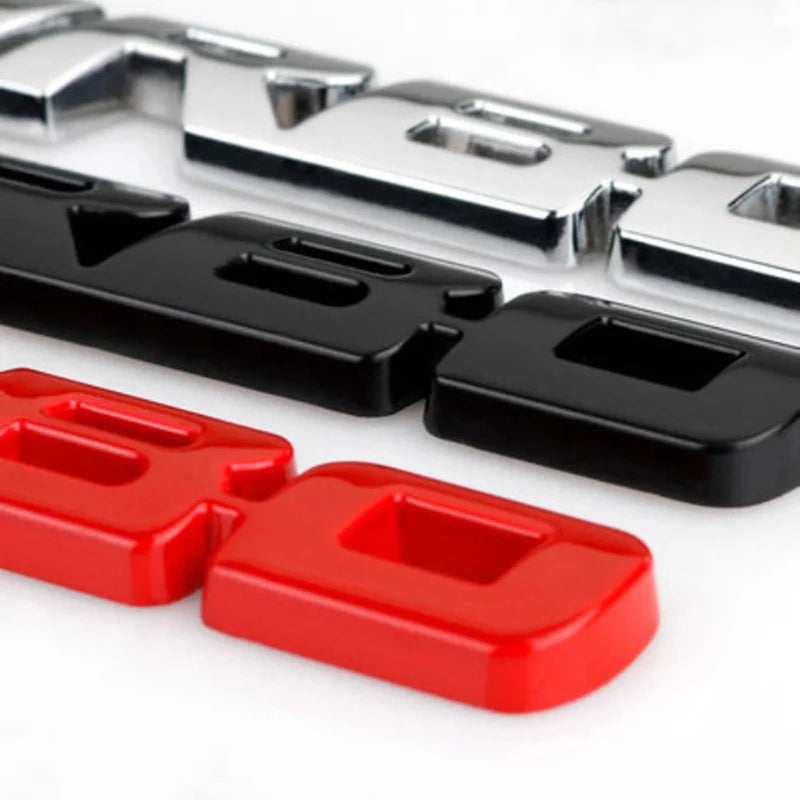 3D Turbocharged Metal Badge