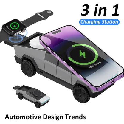 Cybertruck 3-in-1 MagSafe Fast Wireless Charger