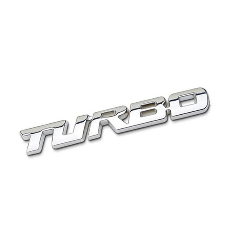3D Turbocharged Metal Badge