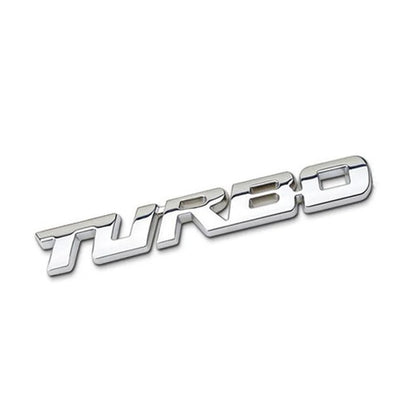 3D Turbocharged Metal Badge