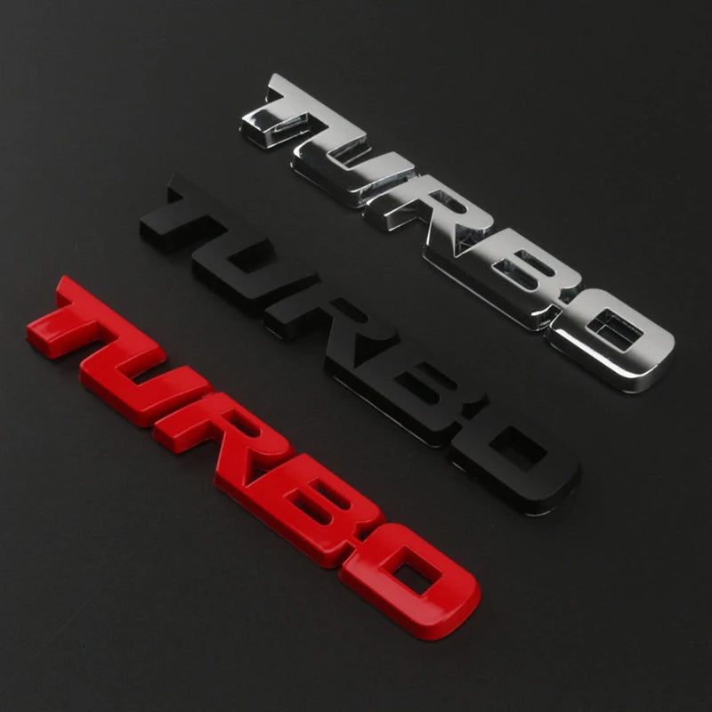 3D Turbocharged Metal Badge