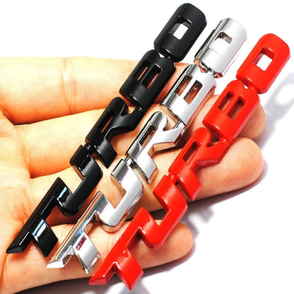 3D Turbocharged Metal Badge