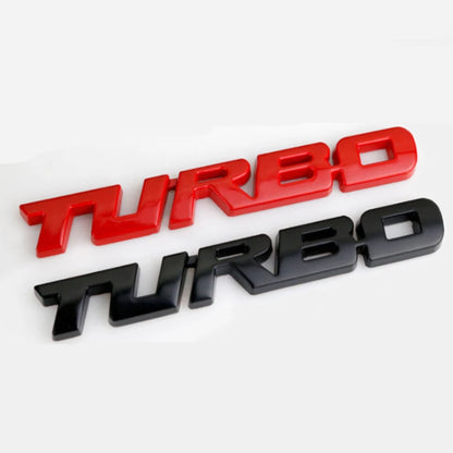 3D Turbocharged Metal Badge