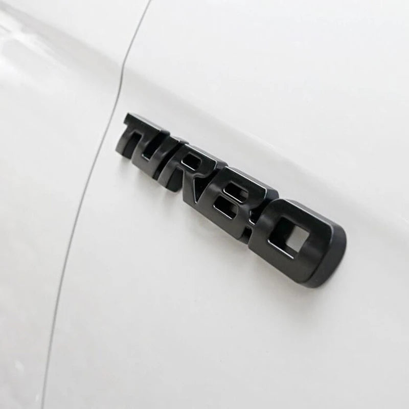 3D Turbocharged Metal Badge