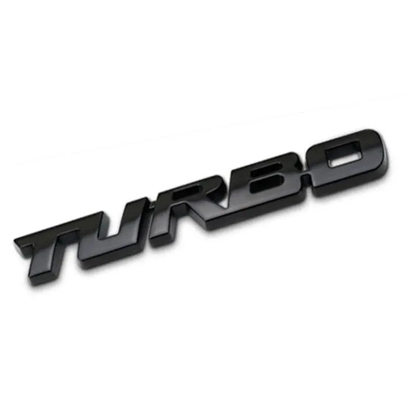 3D Turbocharged Metal Badge