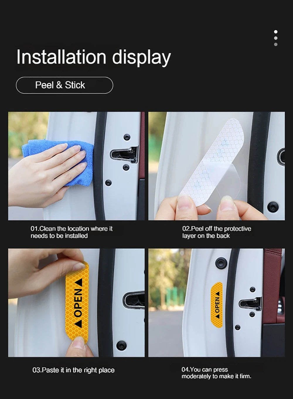 Reflective Car Door Sticker Safety