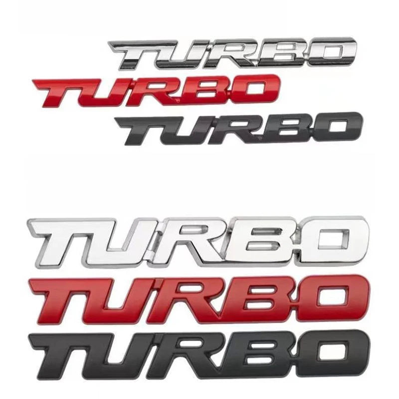 3D Turbocharged Metal Badge