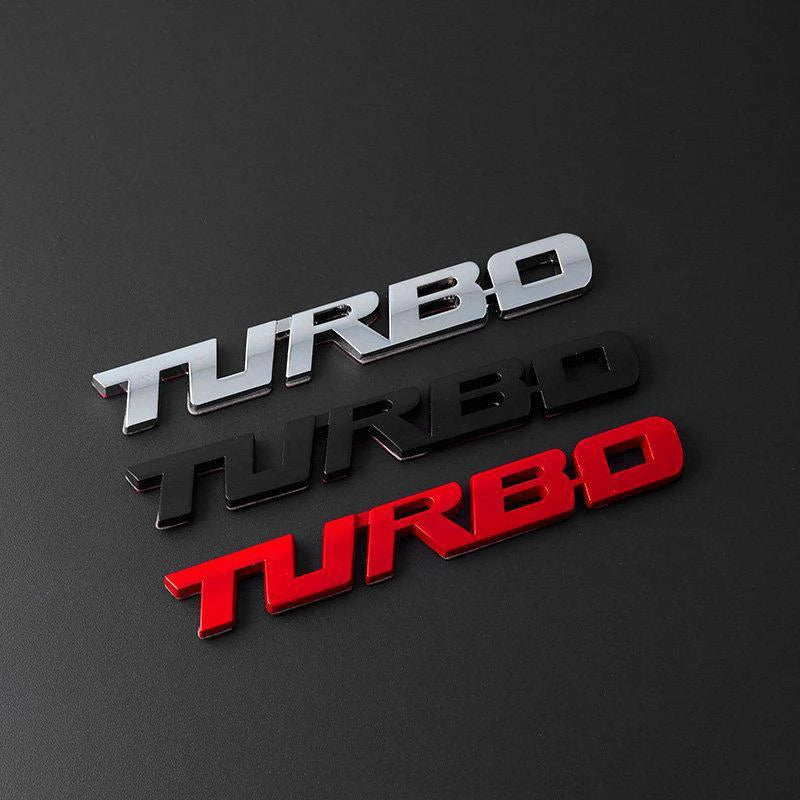 3D Turbocharged Metal Badge