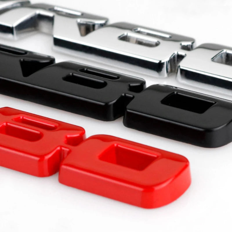 3D Turbocharged Metal Badge