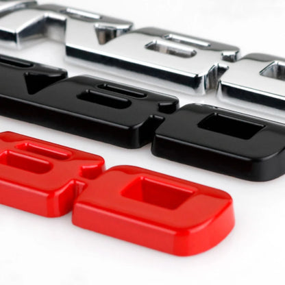 3D Turbocharged Metal Badge