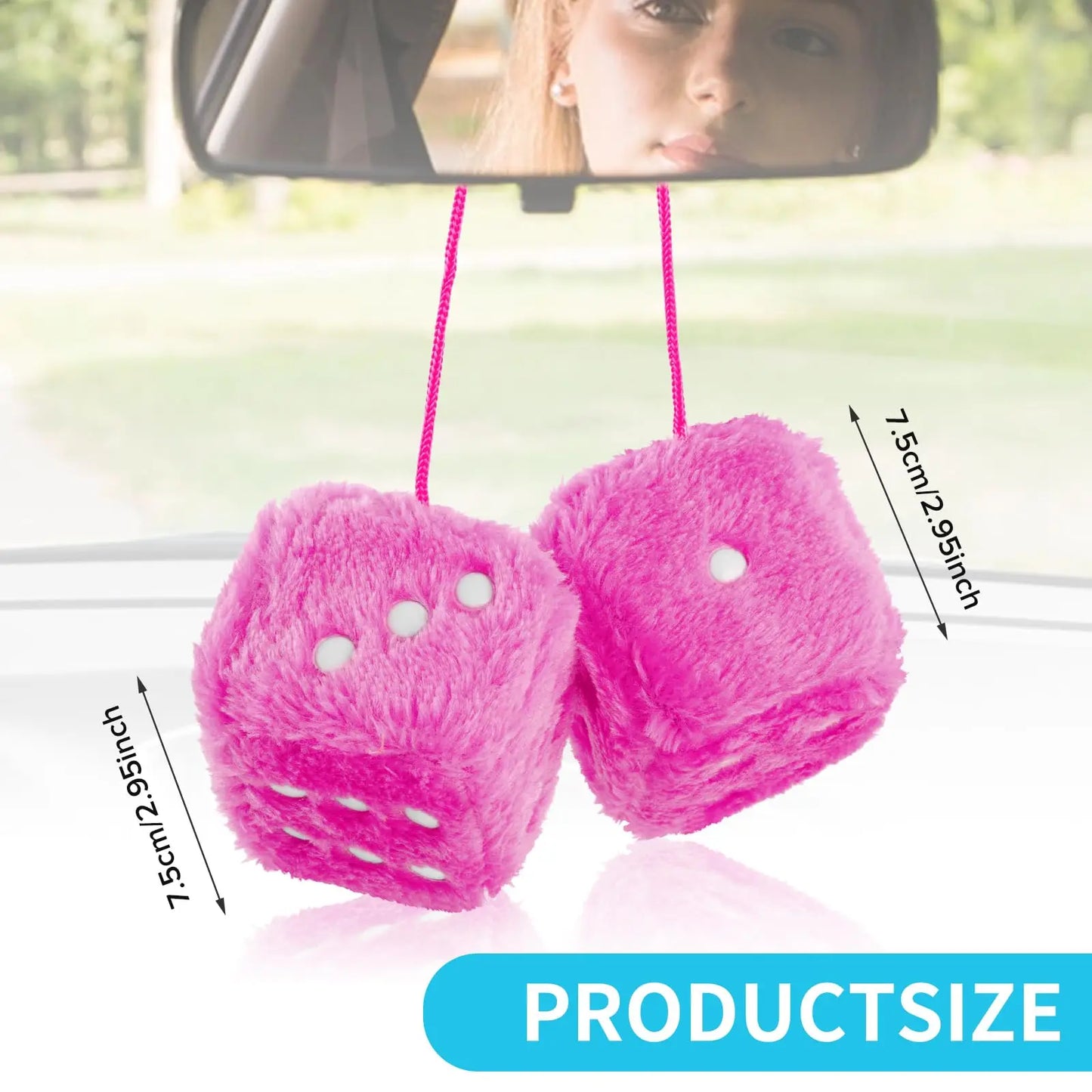 Fuzzy Dice for Car Mirror