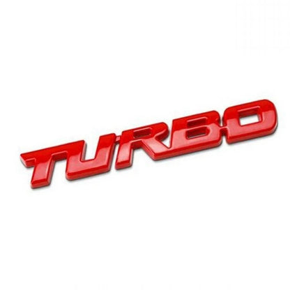 3D Turbocharged Metal Badge